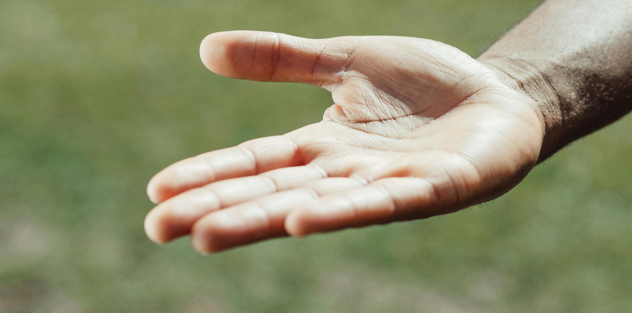 An image of an outstretched hand